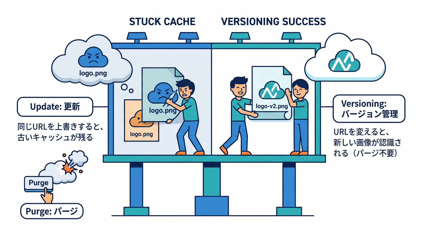 Updating cached images safely