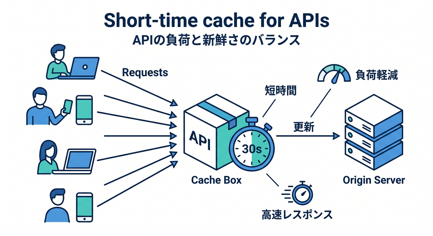 Short-time cache for APIs