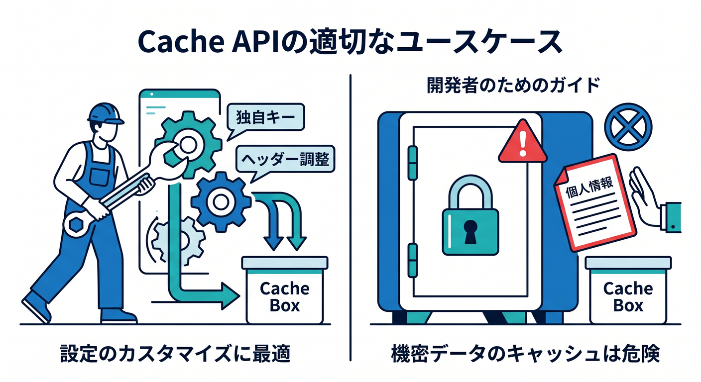 Suitable use cases for Cache API