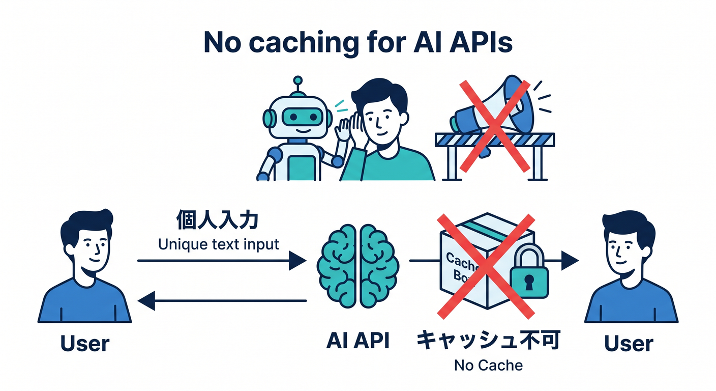 No caching for AI APIs