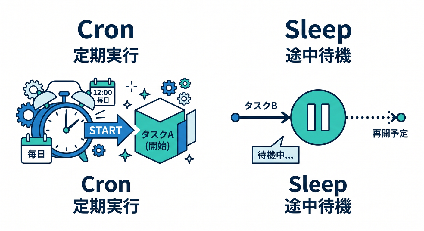 Comparison between Cron and Sleep
