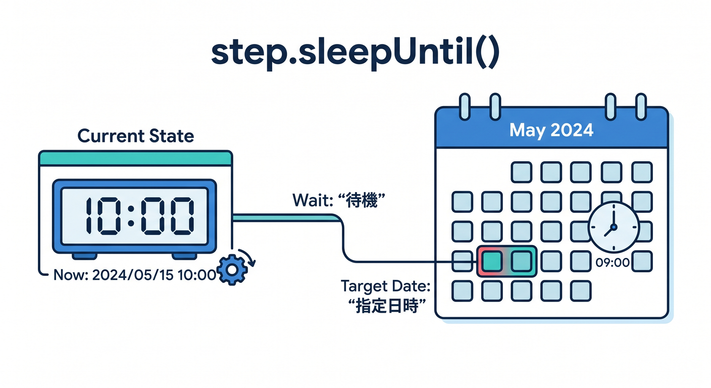 step.sleepUntil() mechanism
