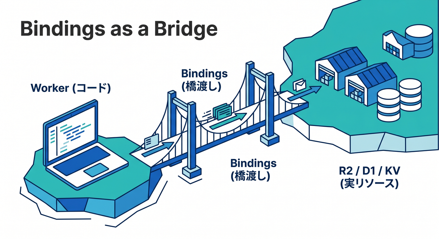 Bindingsの橋渡しのイメージ