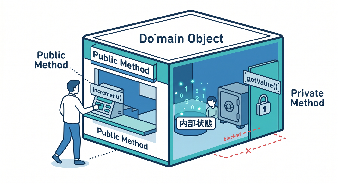Exposing public methods vs hiding private methods in DO.