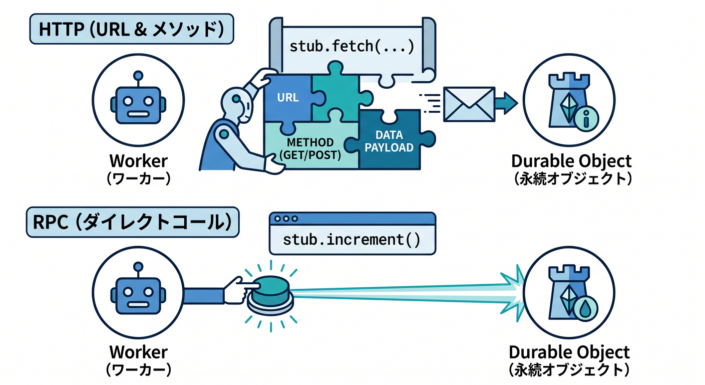 Comparing HTTP Fetch vs RPC method calls.