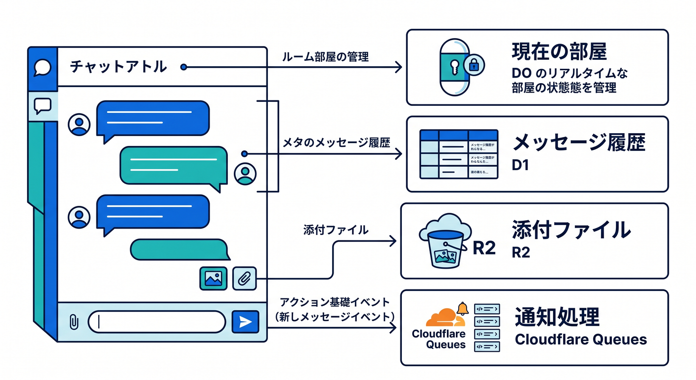チャットアプリの構成例