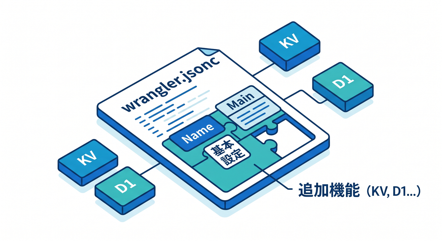 wrangler.jsonc as central config