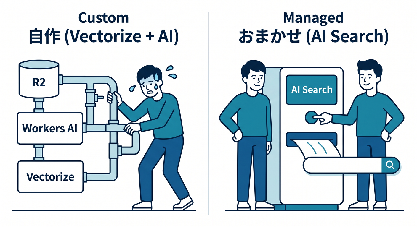 AI Search (Managed vs Custom)