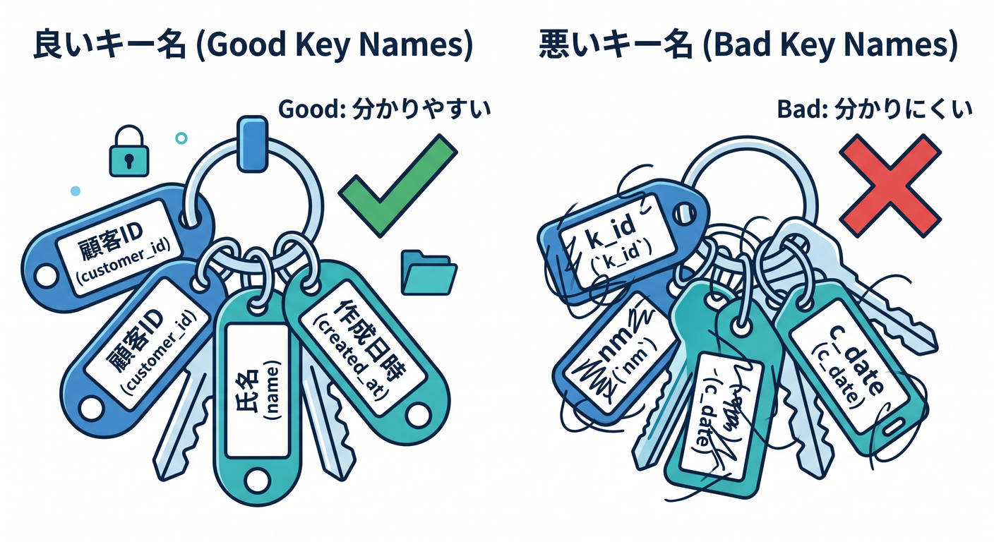 Good vs bad key names