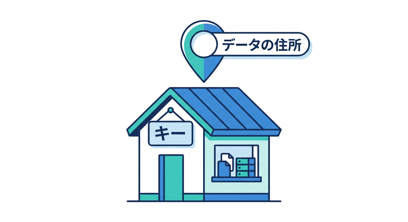 Key as data address