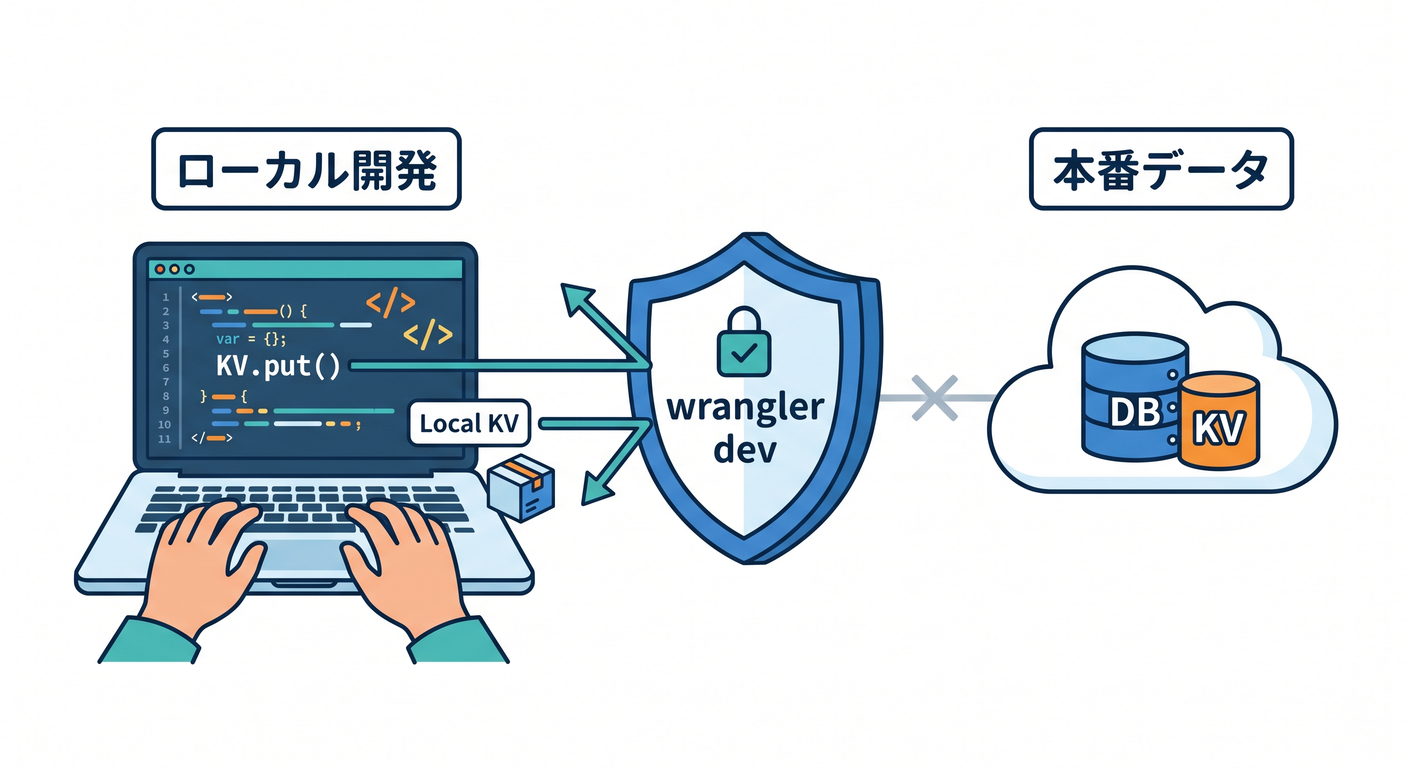 wrangler dev protects production