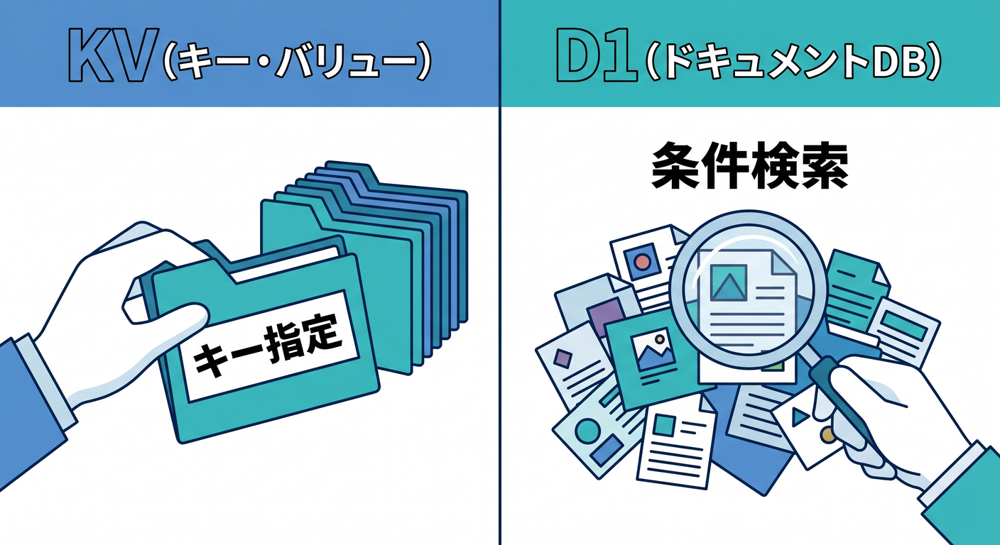 Differentiating KV and D1 for search
