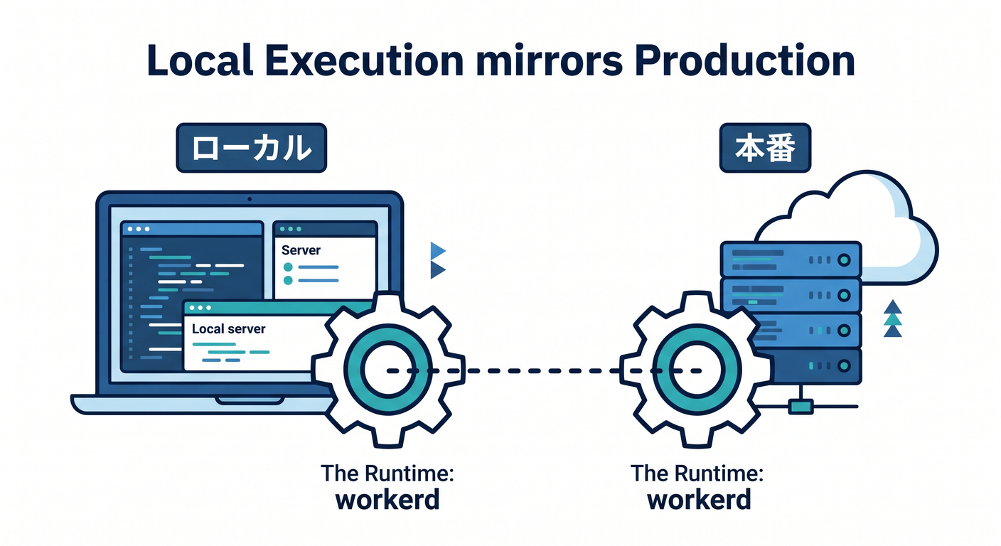 Local Execution mirrors Production