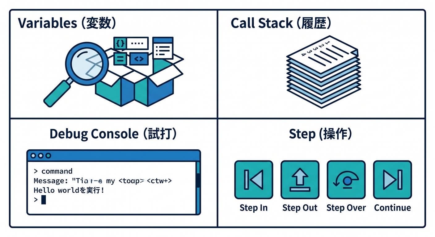 Four Key Debug Panels