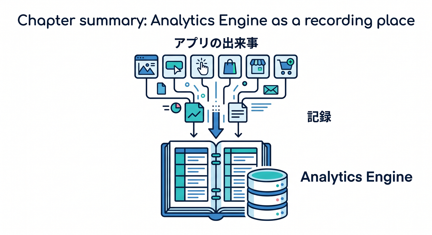 Chapter summary: Analytics Engine as a recording place