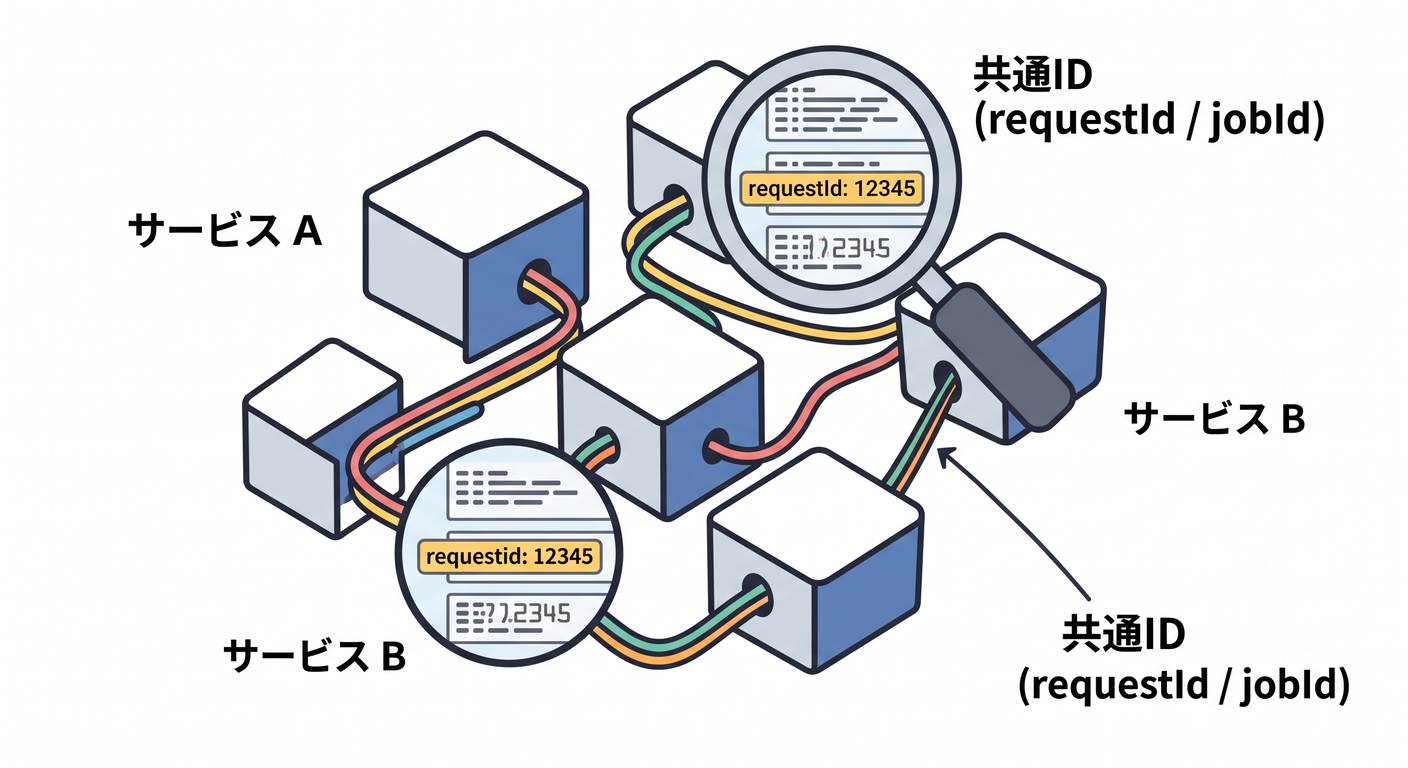Chapter summary: Tracing across multiple services with ID