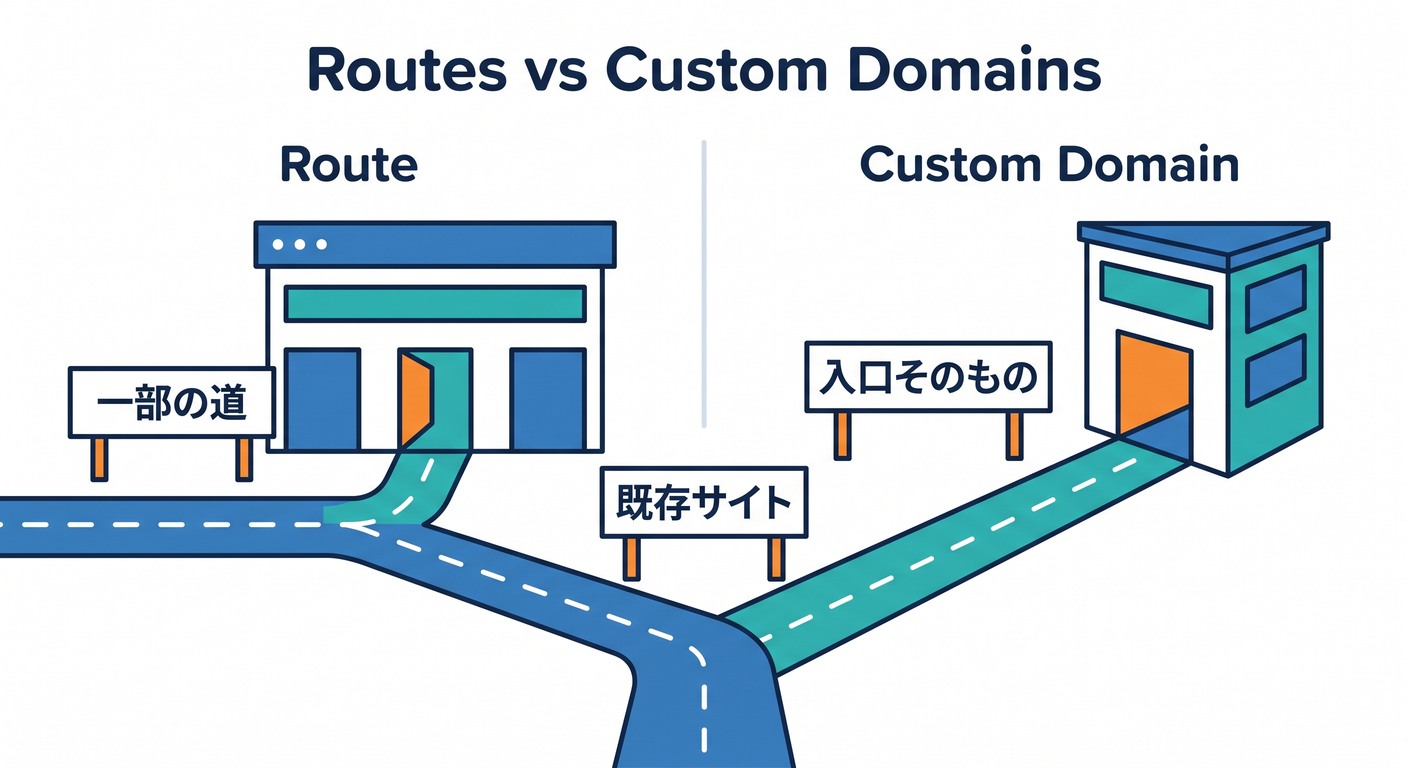 Routes vs Custom Domains