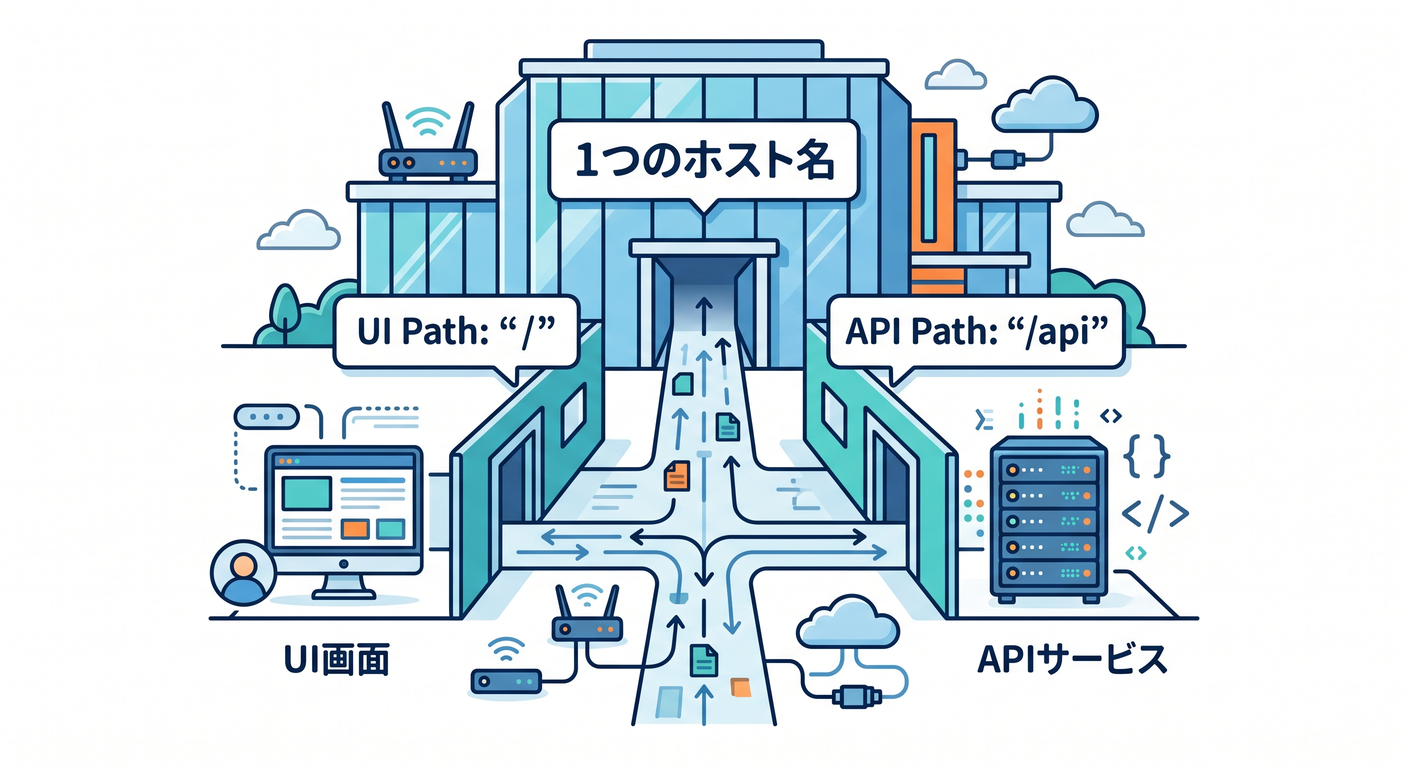 1つのホスト名でまとめる構成