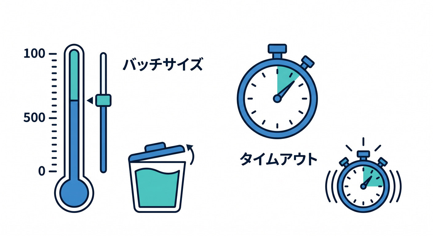 Setting max batch size and timeout