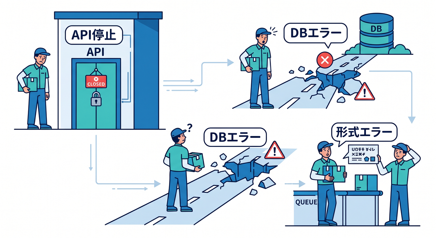 Common failures in asynchronous processing