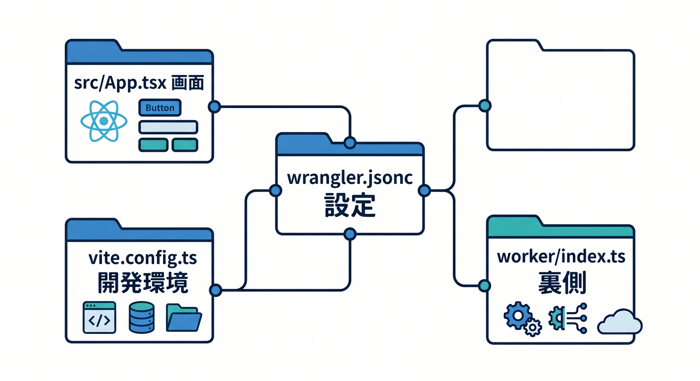 Core files in a React+Vite+Worker project