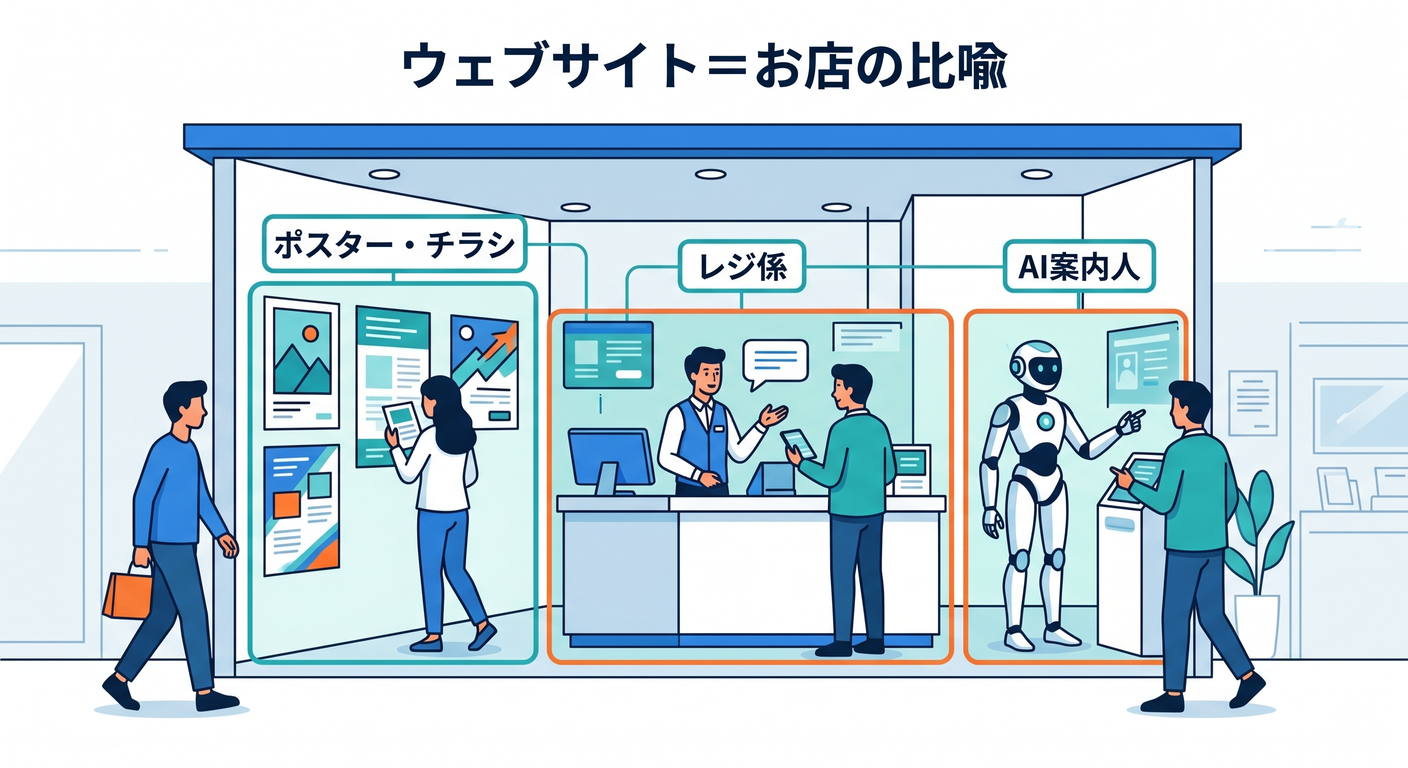 Website as a store metaphor