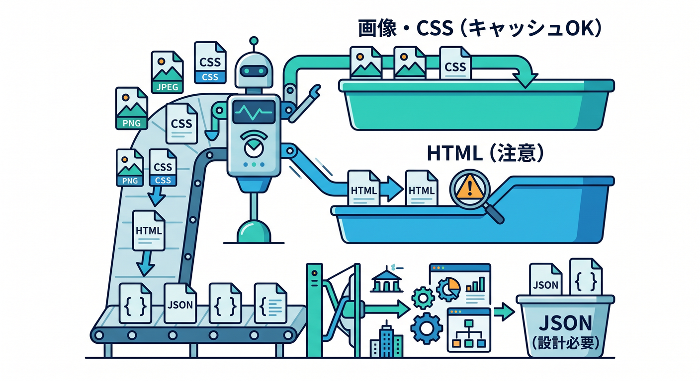 Cache rules for different file types
