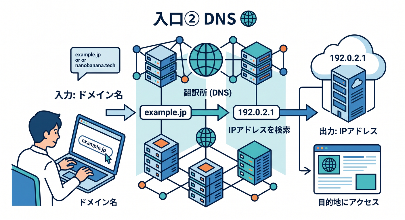 入口② DNS 🌐