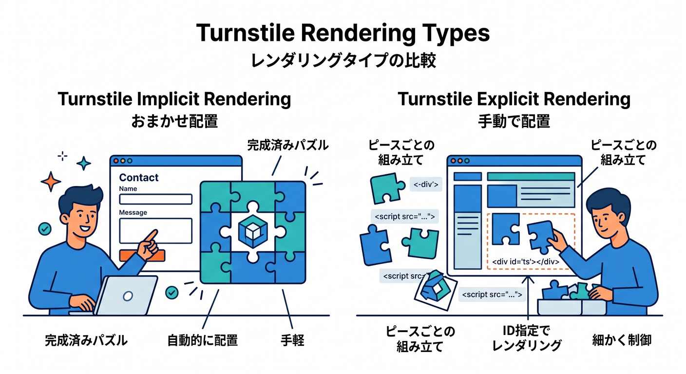 Turnstile Rendering Types