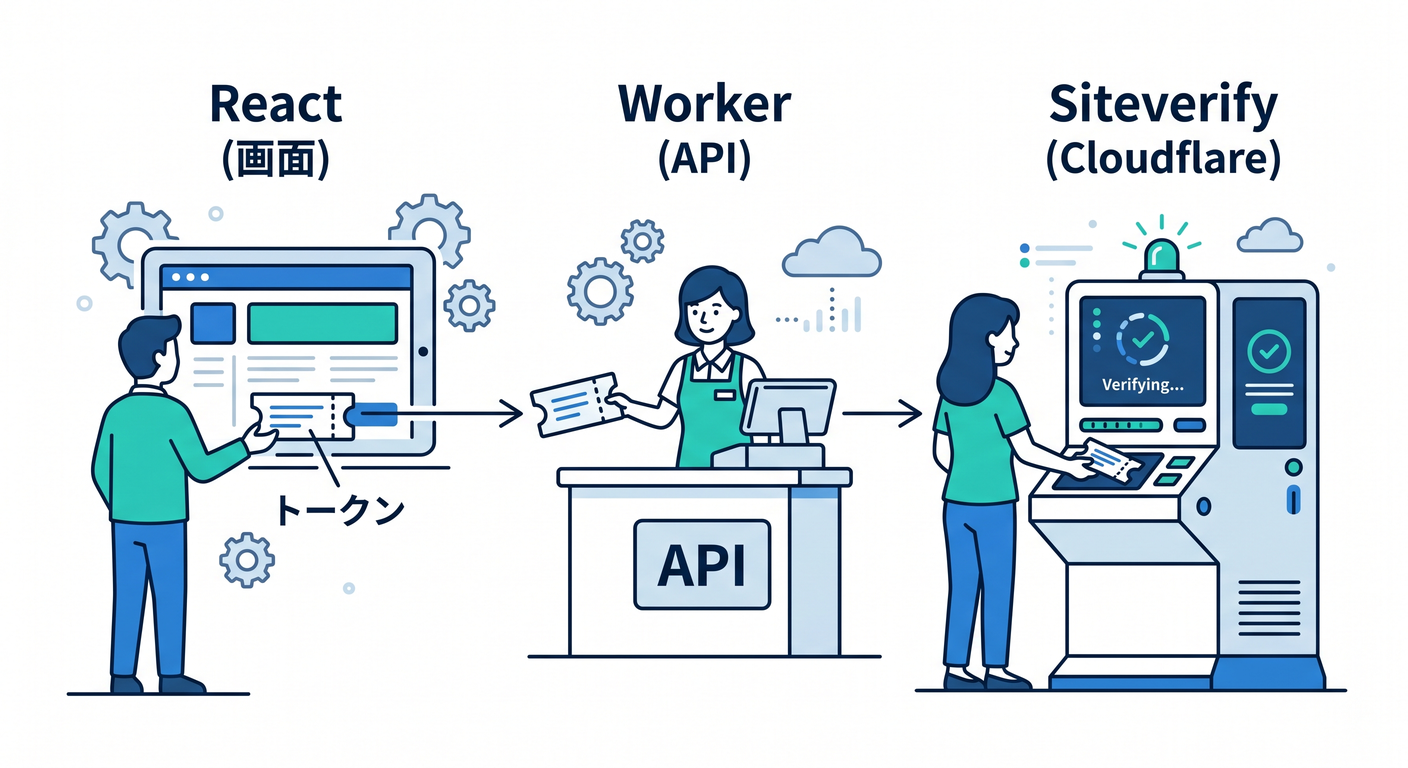 Token Verification Flow via Siteverify