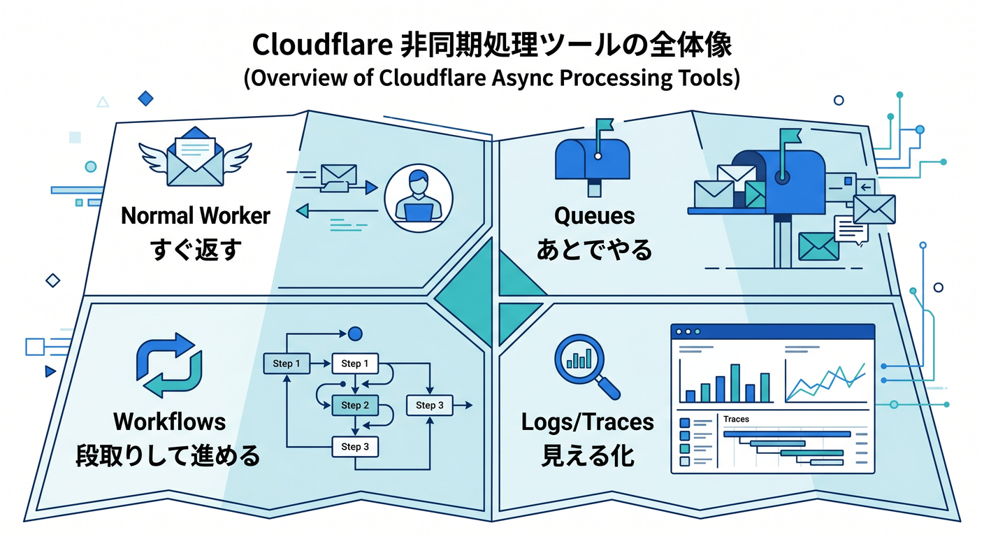 Map of async processing tools