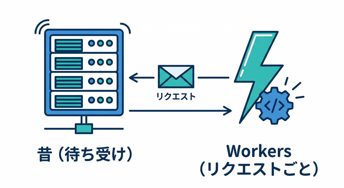 Traditional Server vs Workers