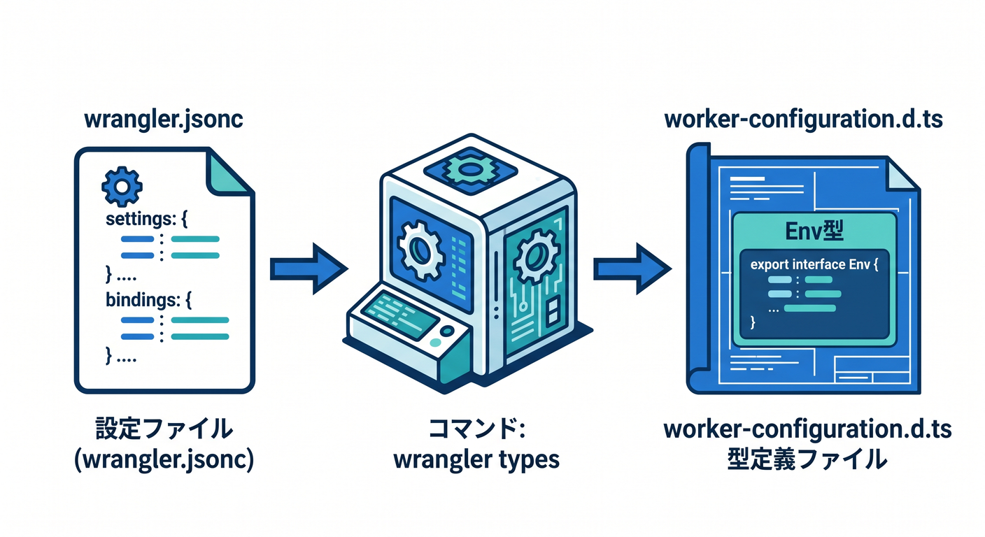 Flow of generating types with wrangler types