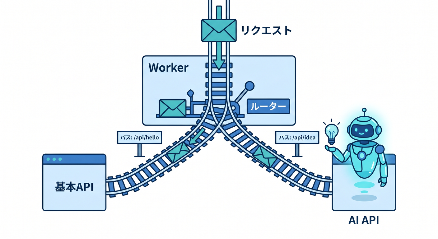 Worker API Routing /api/hello and /api/idea