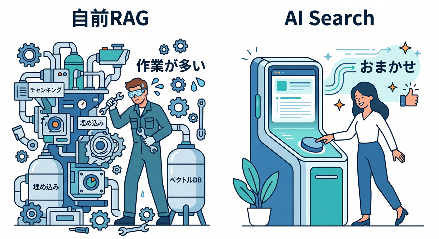 Manual RAG vs AI Search
