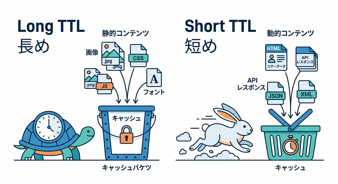 Long vs Short TTL comparison
