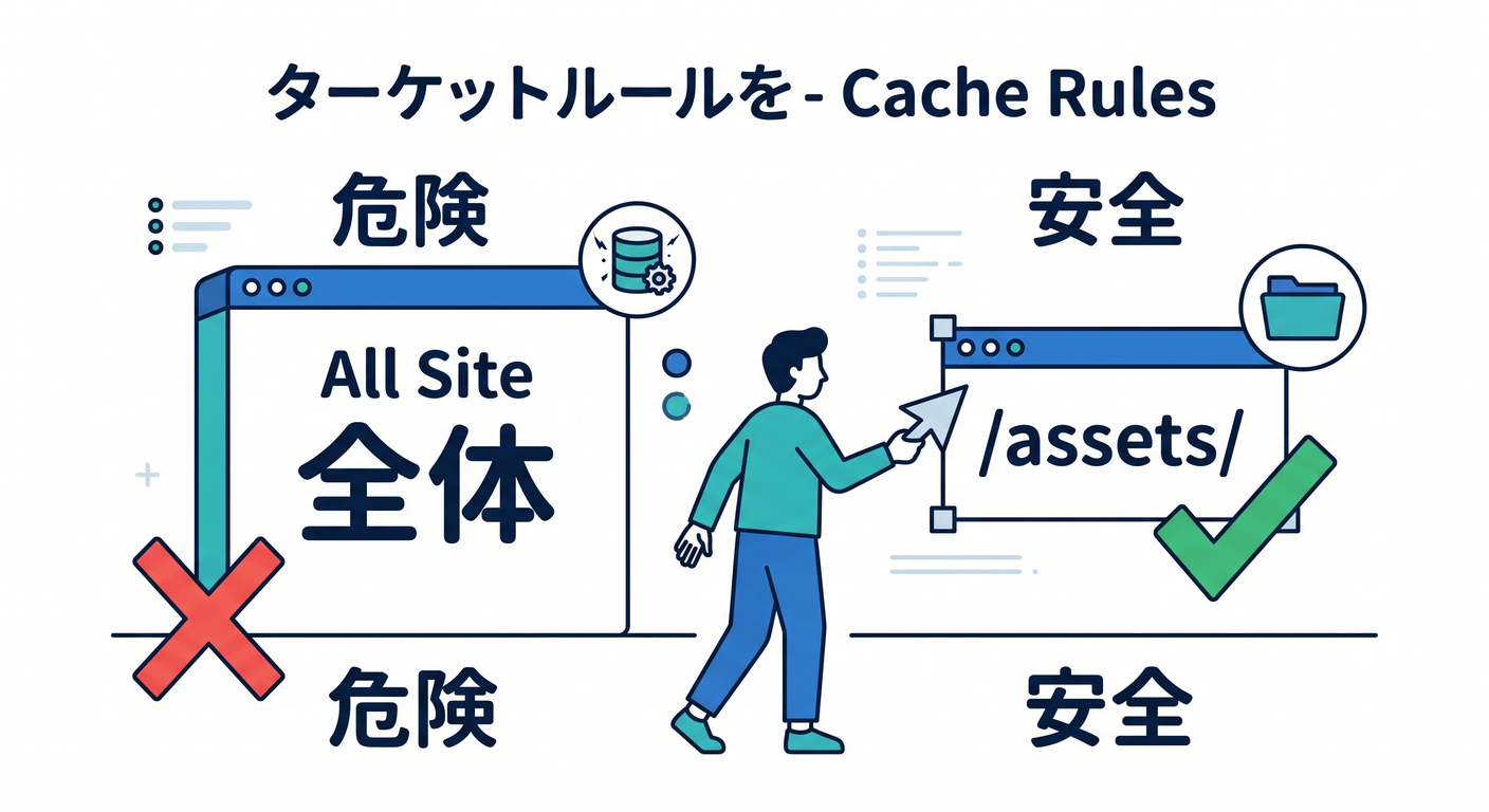 Target selection for Cache Rules