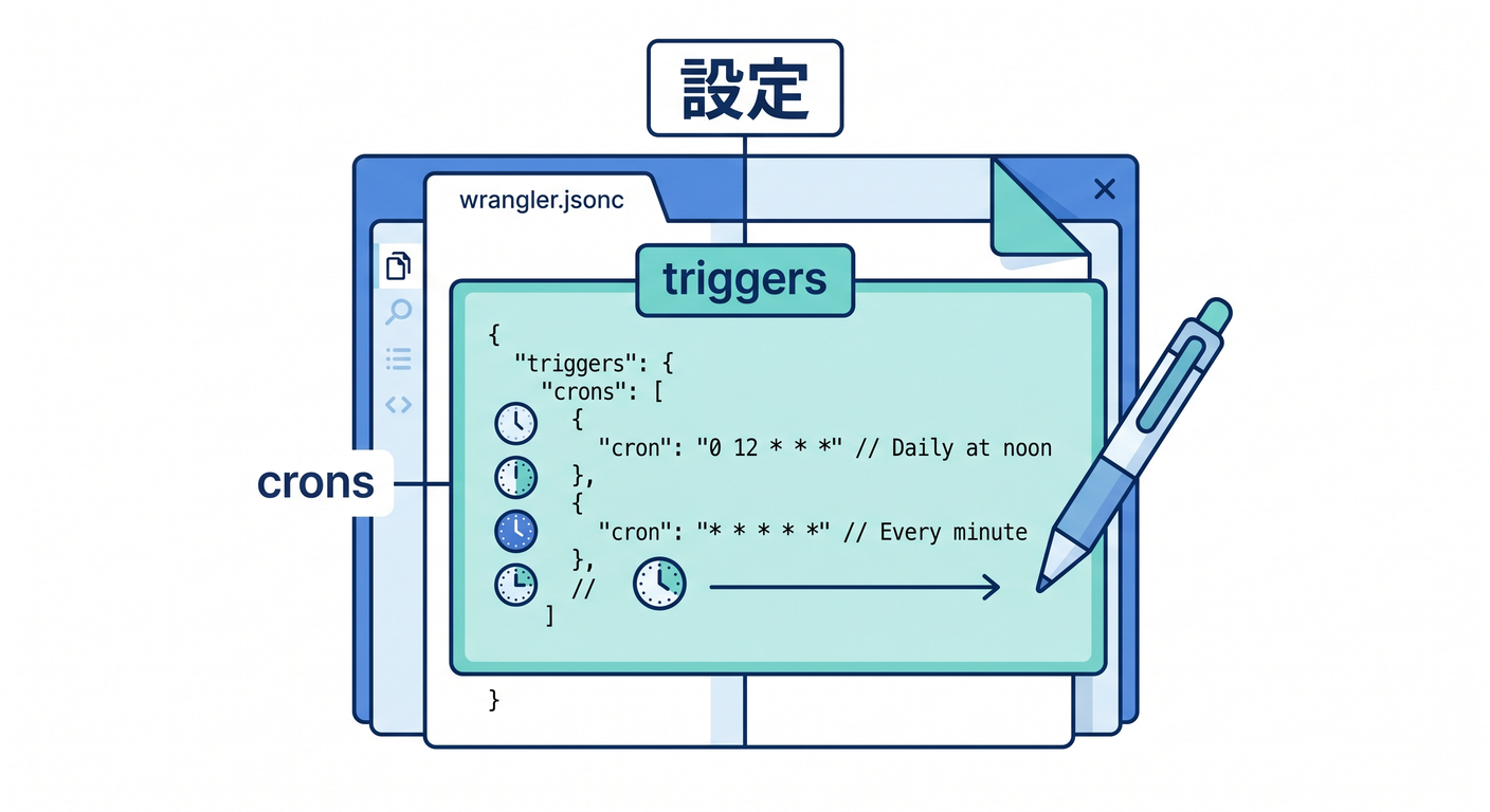 Setting up triggers in wrangler.jsonc