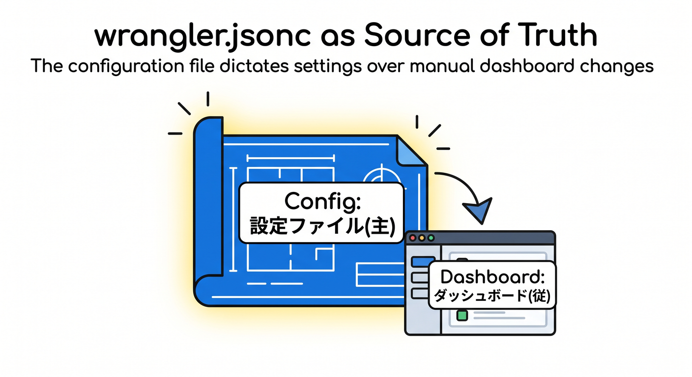 wrangler.jsonc as Source of Truth