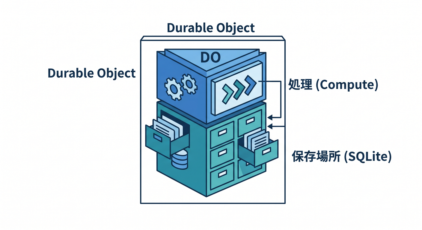 DO paired with an attached SQLite storage.