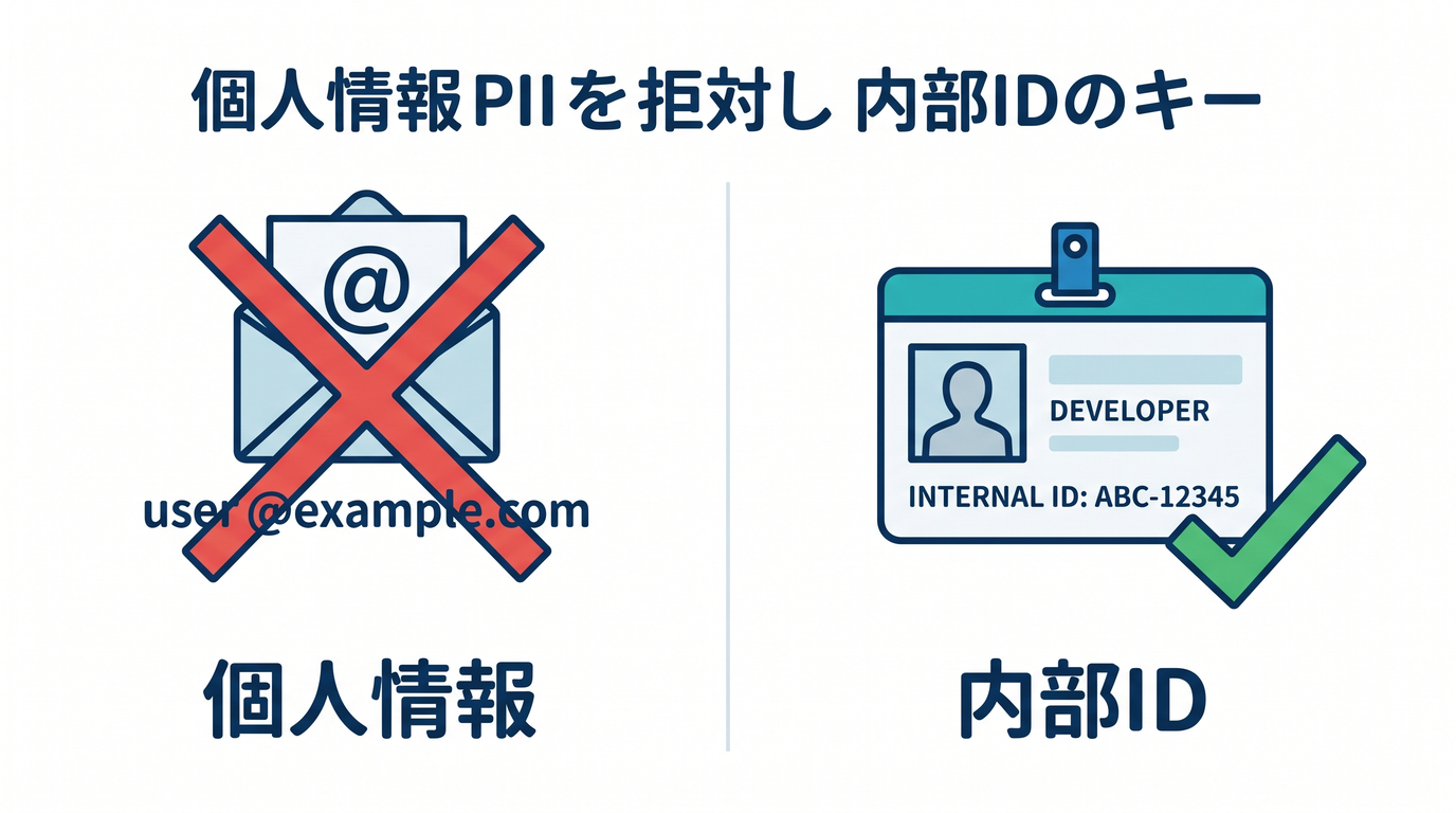 No PII in keys warning