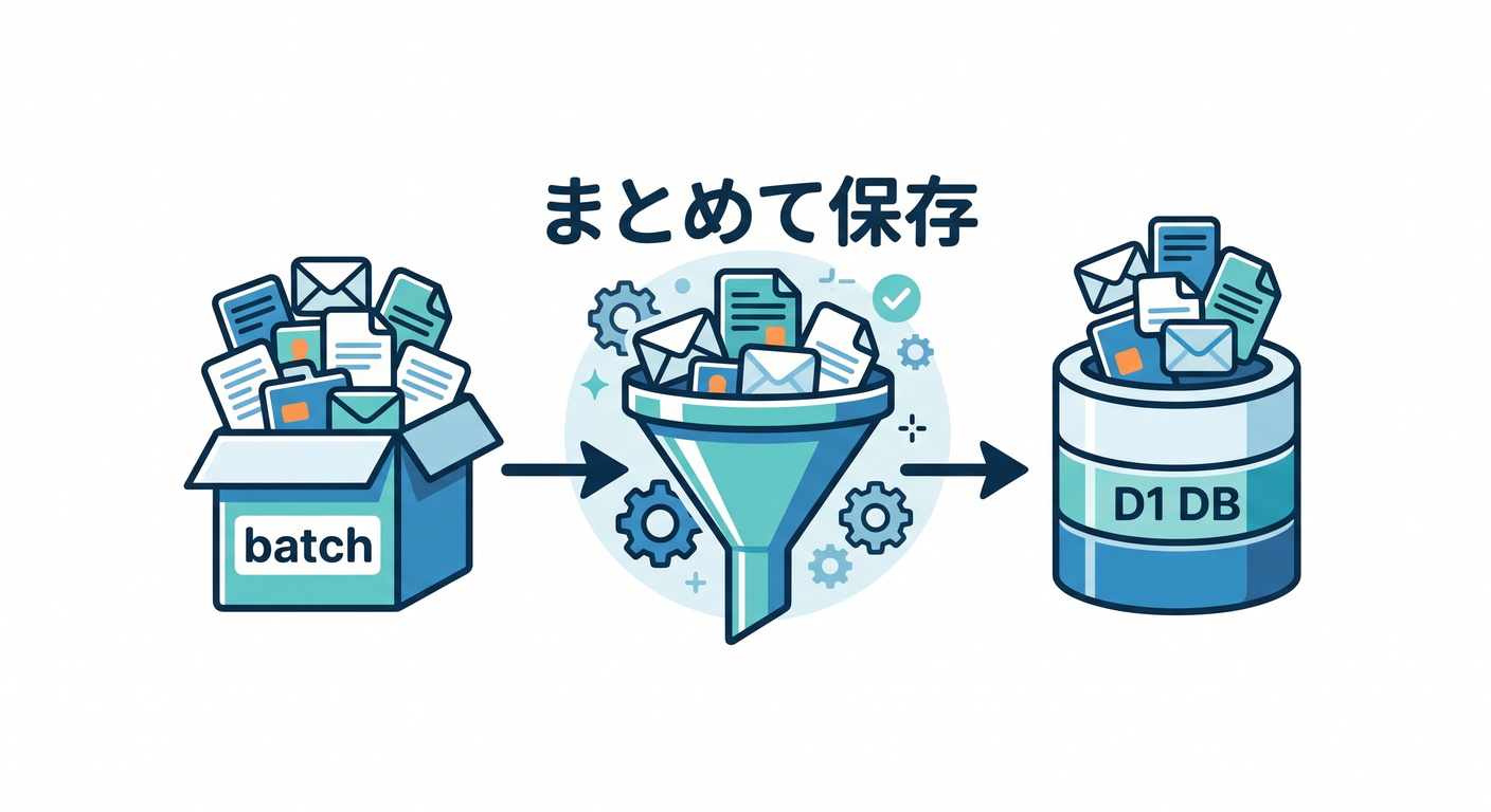 Bulk inserting batch messages into D1 database