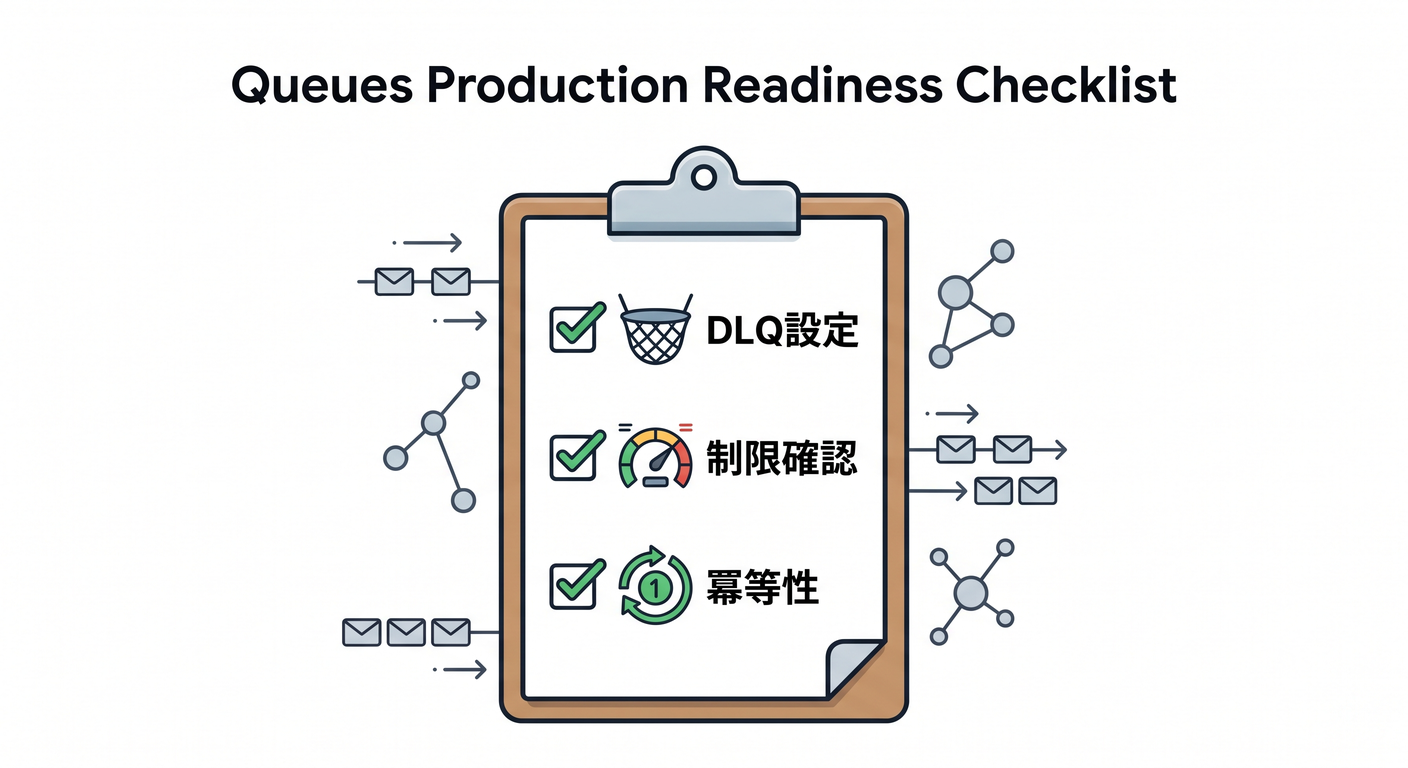 Production readiness checklist for queues