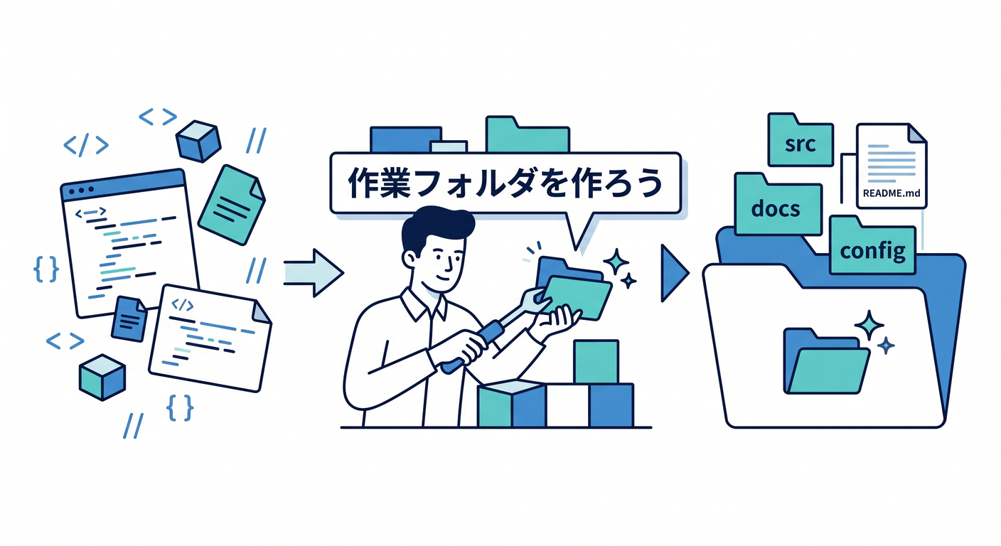 作業フォルダを作ろう 📁✨