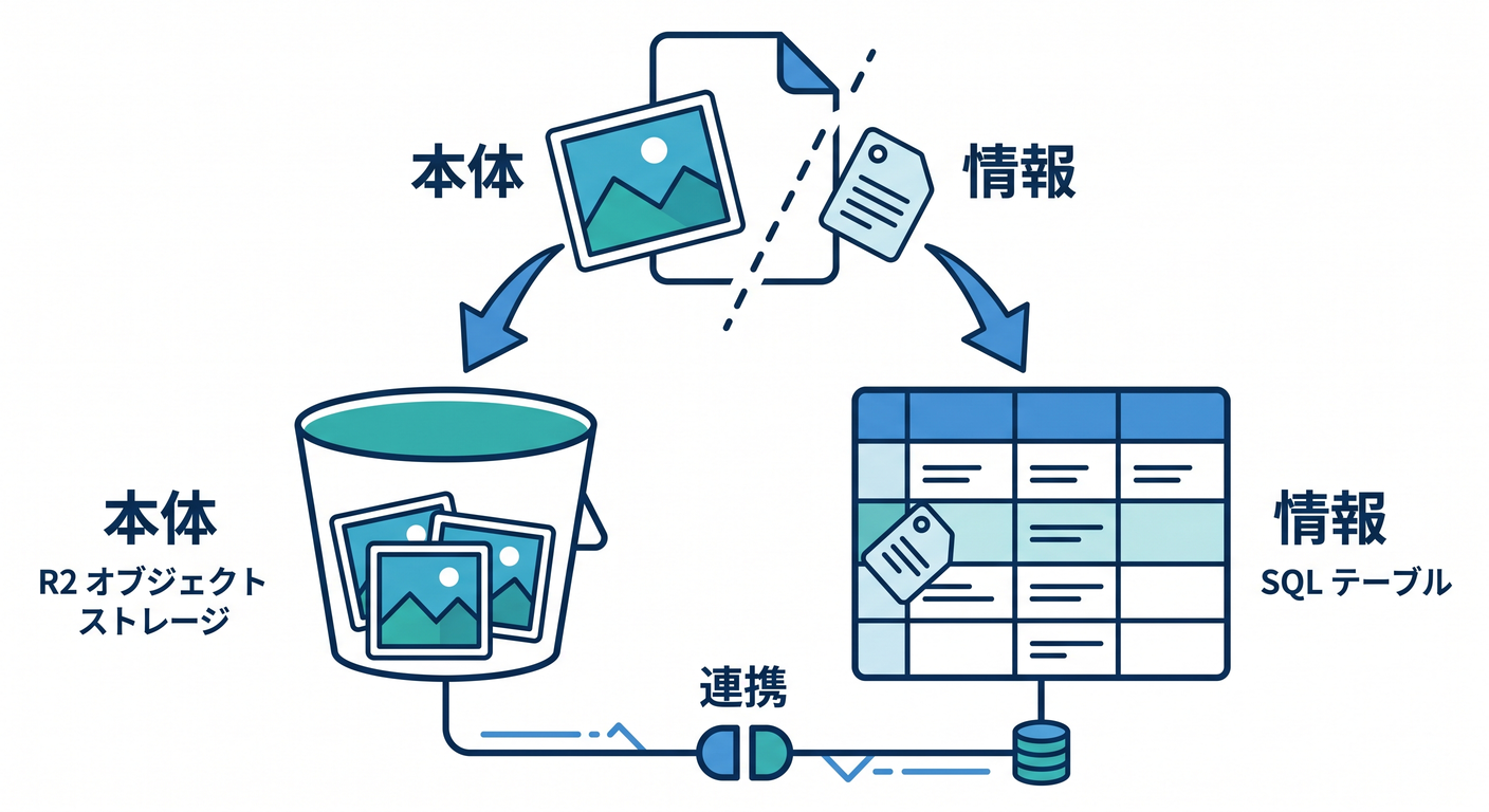 Splitting File and Metadata