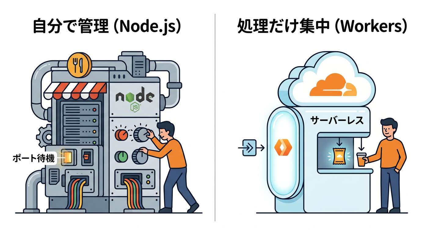 Node Server vs Cloudflare Workers