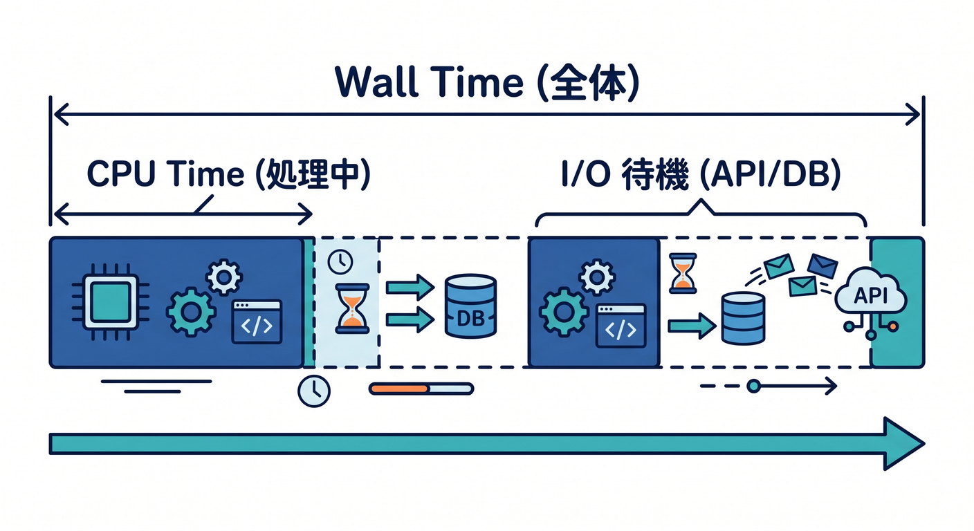 CPU time vs Wall time difference