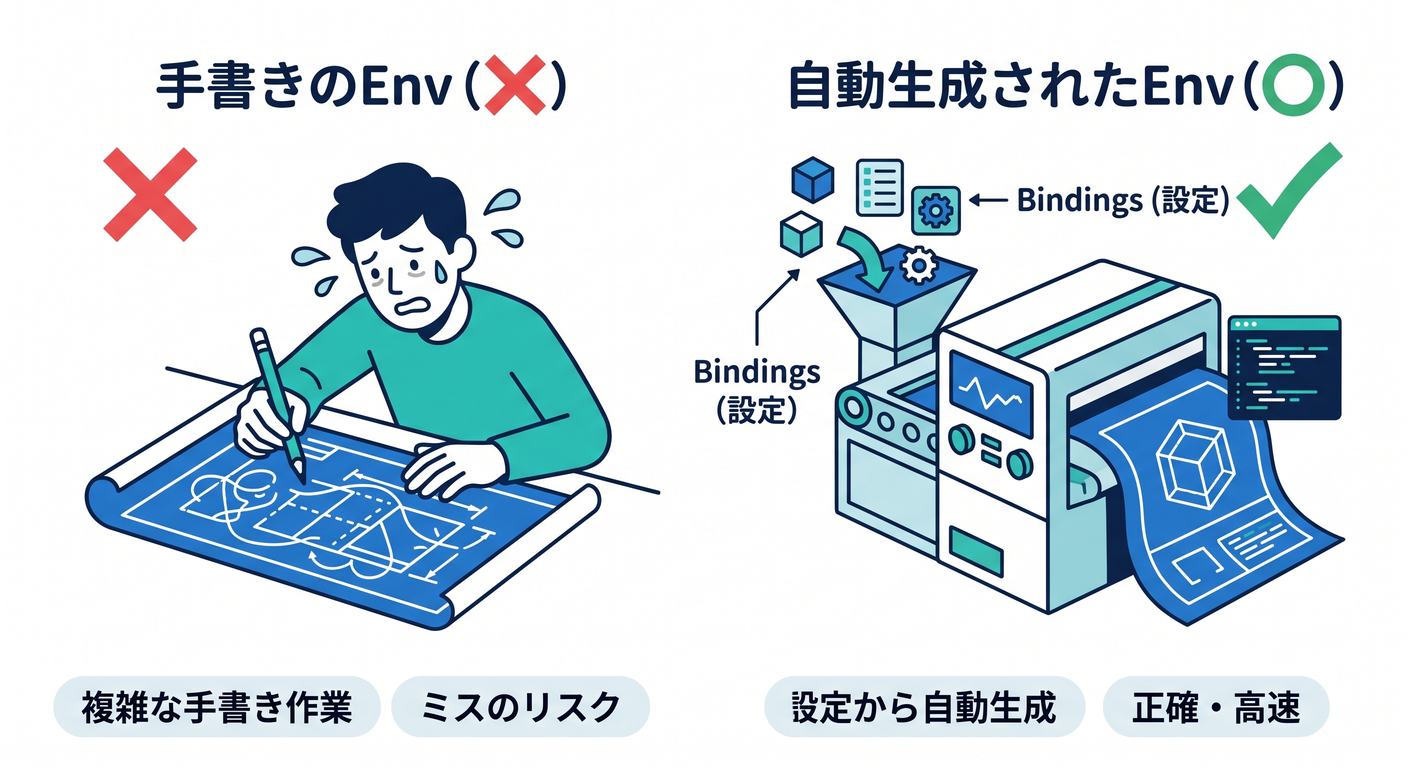 Generating Env type automatically instead of manual writing
